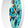 Load image into Gallery viewer, Showcasing the beautiful craftsmanship of a tropical sea turtle clock, made with handmade resin on wood, highlighting its detailed design and functional elegance.
