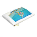 Load image into Gallery viewer, Colorful Mermaid on a Tropical Beach Original Art Accessory Pouch