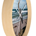 Load image into Gallery viewer, Elegant wall clock displaying a serene heron scene, designed with handmade resin on wood, perfect for adding charm to any room.