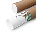 Load image into Gallery viewer, Turquoise and Red Octopus Museum Grade Print