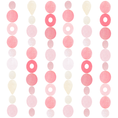 Load image into Gallery viewer, Elegant display of Pretty in Pink Capiz Shell Wind Chime Doorway Strands 72 Inches, featuring unique handmade shells from Bali, ideal for indoor and outdoor décor.