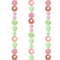 Charger l'image dans la visionneuse de la galerie, Capiz Shell Strands in Pinks and Greens 72 Inches Bougainvillea illustrating a repeating pattern of colorful capiz shells, ideal for adding a vibrant touch to patios or walls.