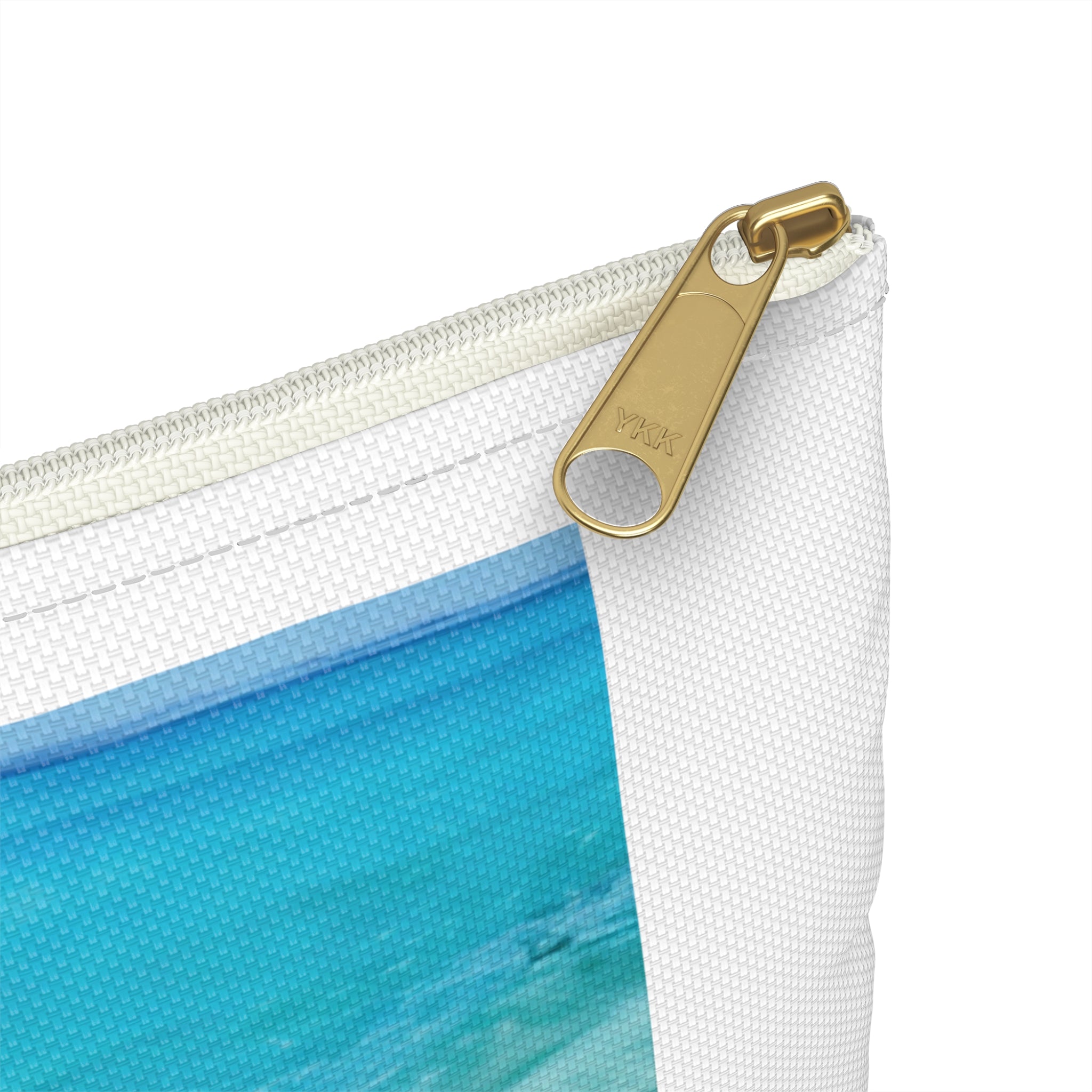 Colorful Mermaid on a Tropical Beach Original Art Accessory Pouch