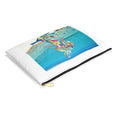 Load image into Gallery viewer, Colorful Mermaid on a Tropical Beach Original Art Accessory Pouch
