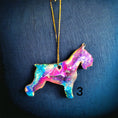 Charger l'image dans la visionneuse de la galerie, Schnauzer Dog Handmade Christmas Ornaments Resin on Wood
