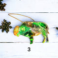 Charger l'image dans la visionneuse de la galerie, Colorful buffalo bison ornament featuring handmade resin on wood, designed for hunters and nature lovers alike.