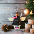 Charger l'image dans la visionneuse de la galerie, Scottish Girl Cow Barnyard Animal with Polka Dot Hair Bow and Lipstick Wooden Ornaments
