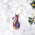 Load image into Gallery viewer, Mid Century Retro Cat Christmas Ornaments