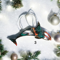 Charger l'image dans la visionneuse de la galerie, Coastal Orca Whale Christmas Ornaments Handmade Multi Colors