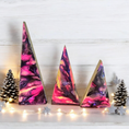 Charger l'image dans la visionneuse de la galerie, Pink and Purple Contemporary Triangle Tabletop Christmas Trees 3 Sizes
