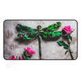 Load image into Gallery viewer, Green Dragonfly with Pink Roses Desk Mat 2 Sizes