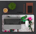 Load image into Gallery viewer, Green Dragonfly with Pink Roses Desk Mat 2 Sizes