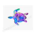 Load image into Gallery viewer, Handmade Blue and Purple Tropical Sea Turtle Wall Print