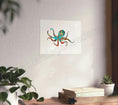 Load image into Gallery viewer, Turquoise and Red Octopus Museum Grade Print