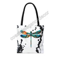 Load image into Gallery viewer, Original Art Dragonfly with Ink Drips Tote Bag Printed 2 sizes