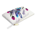 Load image into Gallery viewer, Multi-Colored Dragonfly with Pink Flowers Accessory Pouch