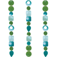 Load image into Gallery viewer, Tide Pool Teals Capiz Shell Wind Chimes Strands 72 Inches