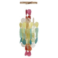 Load image into Gallery viewer, Handmade Cascading Fiesta Capiz Shell Wind Chimes 19.5" Patio Garden Decor