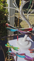 Charger et lire la vidéo dans la visionneuse de la galerie, Handmade Nature Dragonfly Christmas Tree Keepsake Ornament Multiple Colors
