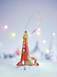Charger l'image dans la visionneuse de la galerie, Coastal Lighthouse Resin and Wood Handmade Holiday Tree Ornaments