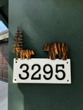 Charger l'image dans la visionneuse de la galerie, Custom 3D Bear & Forest Address Sign | Wilderness Layered Acrylic House Numbers