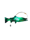 Load image into Gallery viewer, NW Salmon Fish Christmas Resin and Wood Ornament