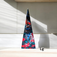 Charger l'image dans la visionneuse de la galerie, Deep Blue and Red Contemporary Triangle Tabletop Christmas Trees