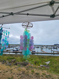 Load image into Gallery viewer, Cascading 19.5" Pastel Capiz Shell Wind Chimes Wisteria Patio Decoration