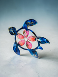 Load image into Gallery viewer, Handcrafted Coastal Polynesian Tripical Flower Sea Turtle Wall Decor