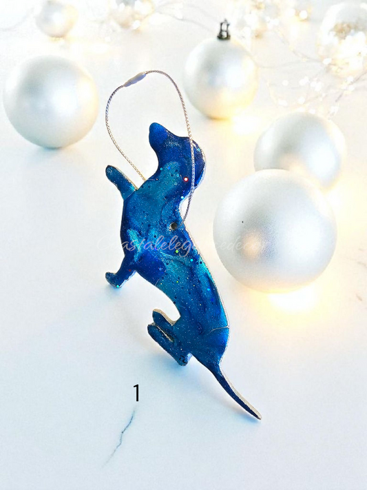 Handmade Begging Dachshund Weiner Dog Christmas Ornaments