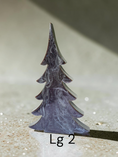 Charger l'image dans la visionneuse de la galerie, Contemporary Resin Pine Tree – Frosted Plum & Snowy Silver Overlay