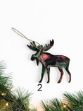 Charger l'image dans la visionneuse de la galerie, Woodlands Resin and Wood Standing Moose Ornaments