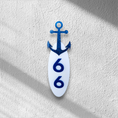 Load image into Gallery viewer, Custom Vertical Anchor 3D Address Sign | Slim Nautical Pillar House Numbers