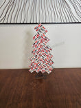 Load image into Gallery viewer, Handmade Herringbone Patterned Acrylic Retro Mid Century Modern Christmas Tree
