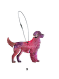 Charger l'image dans la visionneuse de la galerie, Christmas Golden Retriever Dog Resin and Wood Handmade Ornaments