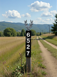 Charger l'image dans la visionneuse de la galerie, Custom Vertical Deer 3D Address Sign | Narrow Modern Lodge House Numbers