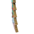 Load image into Gallery viewer, Handcrafted Contemporary Resin & Chunky Wood Christmas Trees Set - 3 Sizes with Gold Accents