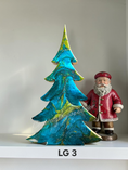 Load image into Gallery viewer, Handcrafted Tabletop Christmas Tree | Luxury Statement Piece | Tealish-Turquoise Blue, Green & Silver