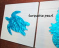 Load image into Gallery viewer, 3D acrylic sea creature tiled wall decoration with whitewashed wood-look finish