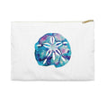 Load image into Gallery viewer, Original Art Print Blue Sand Dollar Art Accessory Pouch - Durable Cosmetic & Travel Bag, Two Sizes