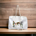 Load image into Gallery viewer, Original Art Bear With Faded Contemporary Fir Trees Weekender Bag