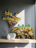 Charger l'image dans la visionneuse de la galerie, Wildlife Bear with Forest Trees Wood Resin Cabin Wall Decor Handmade