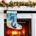 Load image into Gallery viewer, Personalized Large Christmas Stocking - Beach Mermaid Design for Coastal Holiday Decor