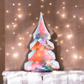 Charger l'image dans la visionneuse de la galerie, Handcrafted 5-Inch Christmas Trees with Colorful Resin and Wood for Holiday Tabletop Decor