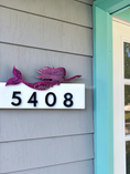 Load image into Gallery viewer, Custom Mermaid 3D Acrylic Address Sign | Coastal Beach House Numbers
