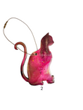 Charger l'image dans la visionneuse de la galerie, Resin and Wood Colorful Kitty Cat Christmas Ornaments
