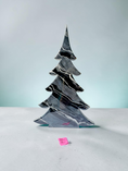 Charger l'image dans la visionneuse de la galerie, Contemporary Resin Tree – Black, Charcoal & Silver Garland Accent