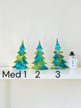 Load image into Gallery viewer, Handcrafted Tabletop Christmas Tree | Luxury Statement Piece | Tealish-Turquoise Blue, Green & Silver