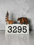 Charger l'image dans la visionneuse de la galerie, Custom 3D Bear & Forest Address Sign | Wilderness Layered Acrylic House Numbers