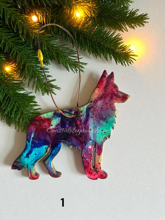 German Shepherd Dog Handmade Christmas Ornaments